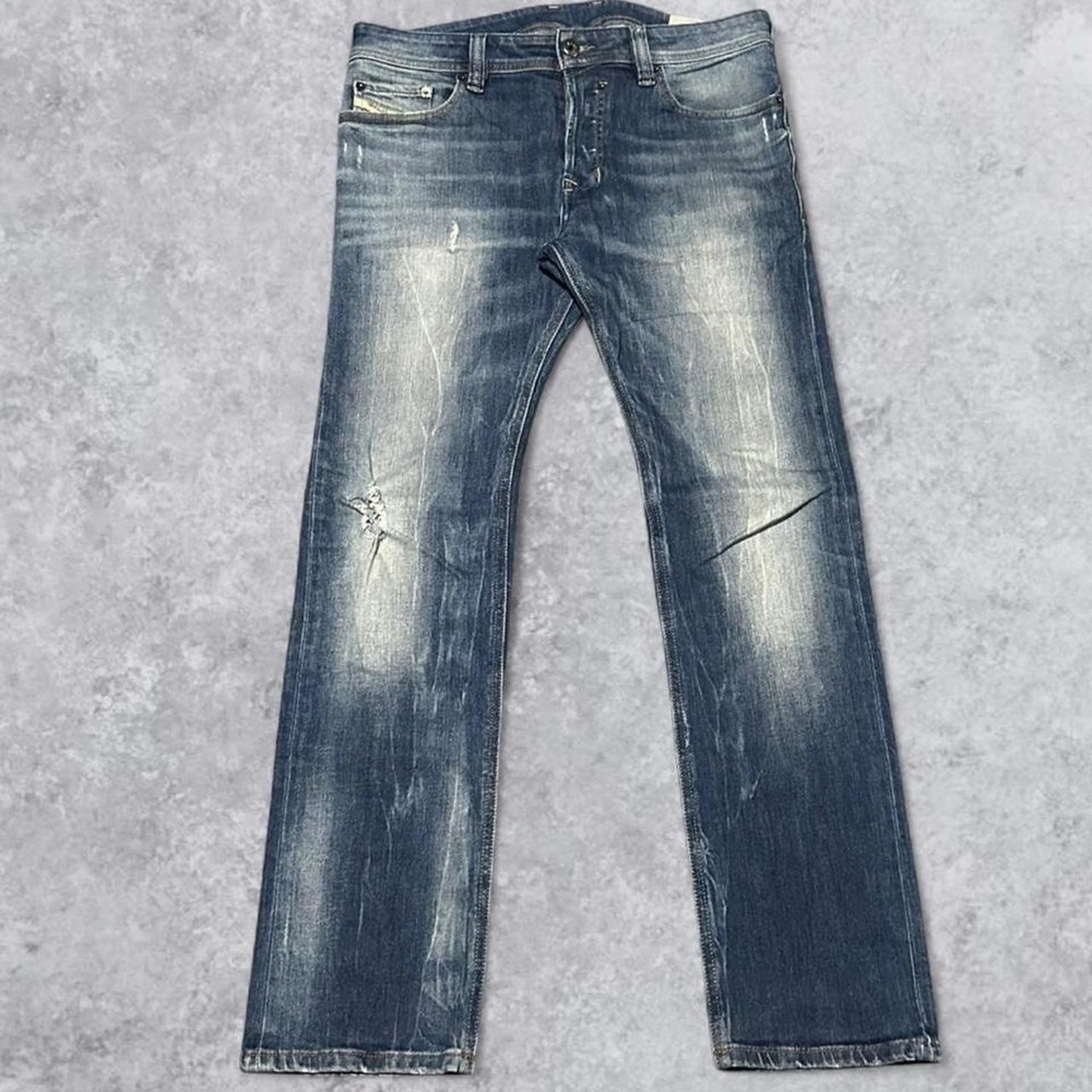 Y2K Diesel Safado Slim Straight Distressed Faded Jeans - Tagged 31", Fits 33"